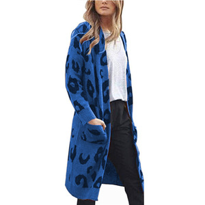 Suéter Cárdigan Holgado con Estampado de Leopardo Multicolor y Lunares para Mujer, Otoño/Invierno 2021 - Product Image 5
