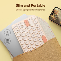 B.O.W the New Listing Ultra-Thin 78 Keys ABS Keycaps BT Wireless Rechargeable Dual-Mode Keyboard for Desktop Laptop Tablet
