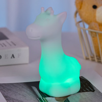 Veilleuse LED en forme de lapin à changement de couleur, avec capteur de mouvement, rechargeable par USB, piles AAA, design moderne pour petites filles