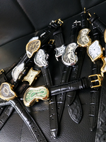 Montres en quartz torsadées uniques et minimalistes Y2K avec logo personnalisé, étanches, pour hommes et femmes, vente en gros