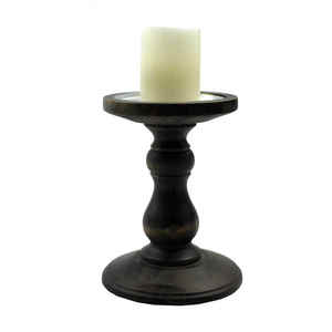 Tall <b>Black</b> Wooden <b>Candlestick</b> Stand Decorative Art Supplies Candle <b>Holder</b> Candle Stand Elegant Jar <b>Holder</b> for Home Decor - Product Image 5
