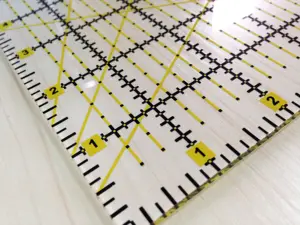 Custom Printed Laser Cutting Acrylic Plastic Ruler For Promotion And School