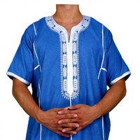 CCY Boubou Homme Musulman Vêtement Islamique Style Ethnique Thobe Jalabiya pour Hommes Couleur Unie Robe Arabe à Manches Longues