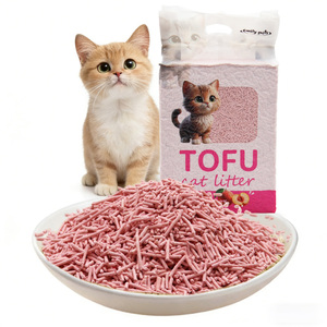 Arena para Gatos de Tofu Ecológica, Biodegradable, Altamente Absorbente, de Aglutinación Rápida, Baja en Polvo, Baja en Residuos, Desechable por el Inodoro, a Base de Plantas, a Granel, Color Melocotón - Product Image 1