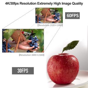 Caméra vidéo numérique professionnelle, 4K 30fps, vision nocturne à <span class=keywords><strong>infrarouge</strong></span>, zoom optique, WiFi - Product Image 3