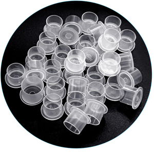 Disposable Plastic Tattoo Ink <b>Cups</b> with Base Pigment Caps <b>for</b> Permanent Makeup Tattoo Equipment - Product Image 2