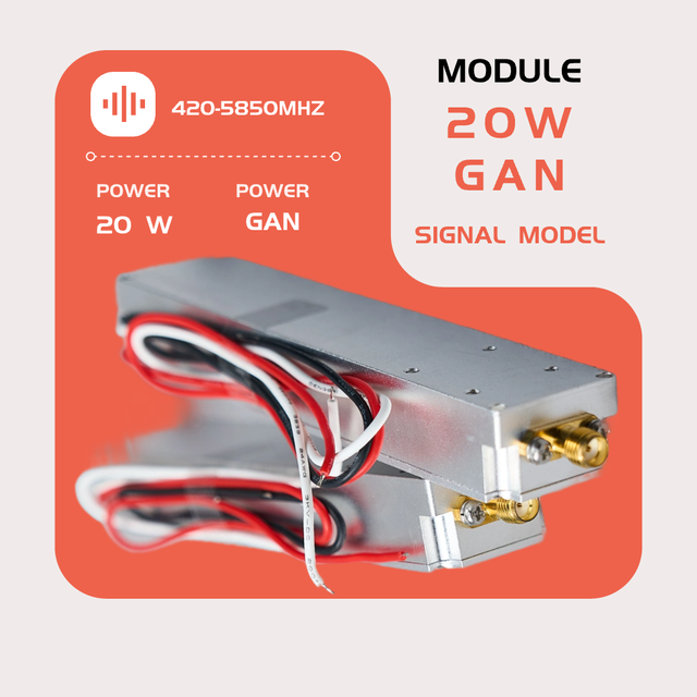Anti Drone Module 20W 800-950MHZ 390-520MHZ 500-650MHZ 650-800MHZ 950-1100MHZ POWER LTE AMPLIFIER NOISE GENERATOR Module
