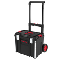 Vertak Mallette à outils rigide étanche à 4 couches avec roues Boîte à outils portable en plastique empilable pour atelier et garage