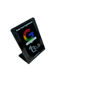 Vendita calda Progrommable NFC Yelp Trustpilot <span class=keywords><strong>Booking</strong></span> Review Tap NFC PVC Stand per ristorante, Hotel, bar - Product Image 4