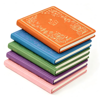 Carnet A5 personnalisé à couverture rigide avec motif animal, impression florale dorée, journal en cuir PU, cadeau pour femme