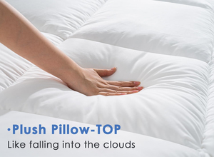Cooling Pillow Top <strong>Mattress</strong> <strong>Topper</strong> Extra Thick Plush <strong>Mattress</strong> Pad Cover Overfilled with 7D Down Alternative Soften <strong>Hard</strong> <strong>Mattress</strong> - Product Image 2