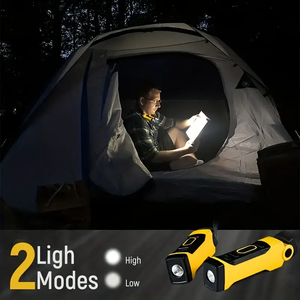 Lampe de camping USB rechargeable à LED, lampe de cou portable, projecteur à intensité réglable, bras pliables, lecture, camping, réparation - Product Image 5