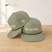 Casquette de golf en nylon avec logo personnalisé, perforations laser et broderie, casquette de baseball performante pour hommes et femmes, vêtements de sport souples