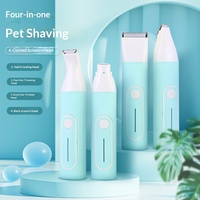 Tondeuse électrique 4-en-1 multi-têtes pour animaux de compagnie : toilettage du corps et des pattes du chien