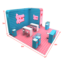 Stand d'exposition rétroéclairé personnalisé facile à monter, 10x20 pieds (6x3 m), avec boîte lumineuse, stand d'exposition, stand de salon professionnel