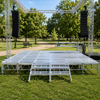 Plateforme de scène portable en aluminium, plateforme de scène certifiée CE et TUV, concert en plein air
