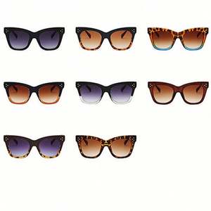 Lunettes de soleil carrées noires léopard vintage tendance 2022, lunettes de soleil surdimensionnées pour femmes - Product Image 6