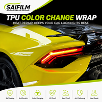 Film de protection de voiture SAIFILM TPU, rouleau de film satiné chromé auto-adhésif auto-réparateur anti-rayures, épaisseur 7,5 mil, film pour carrosserie de voiture