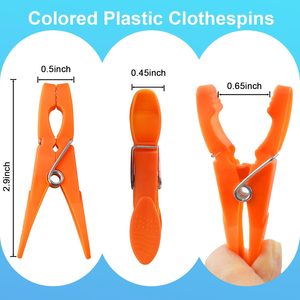 Air-Drying Eco-Friendly Durable Clothing Pin Set with Springs Hanging <b>Pegs</b> Clips for Laundry Shoes Colorful Plastic Clothespins - Product Image 2