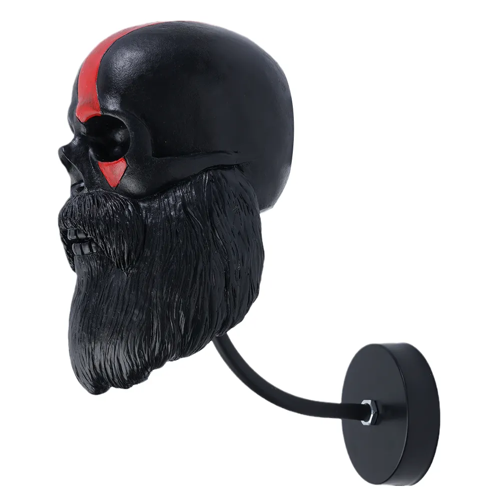 Motorcycle Skull Helmet Holder Essential for Motorcycle Enthusiasts, Detachable Resin Crafts for Ghost Head Wall Decoration