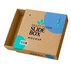 Custom Logo Eco Friendly Kraft Sliding Drawer Packaging Box Rigid Cardboard Mailer Gift Box for Shipping - Product Image 1