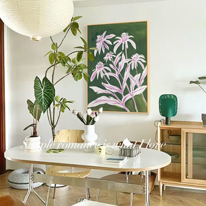 Français Moderne Huile Toile Floral Art Peinture Décorative pour Salon Chambre Salle À Manger Canapé Fond Tenture Murale - Product Image 5