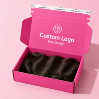 Boîtes d'expédition en papier kraft biodégradable avec bande déchirable pour vêtements, chaussures, perruques et emballages cadeaux festifs, personnalisables avec logo