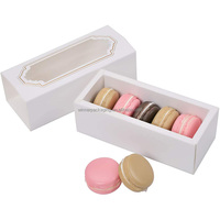 Boîtes à macarons de haute qualité avec fenêtre, emballages alimentaires personnalisés, boîtes à gâteaux et pâtisseries, boîtes à bonbons pour mariage
