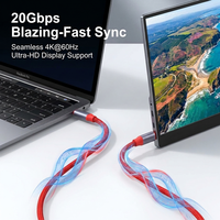 Cable USB C de 90 Grados con Ángulo Recto, USB 3.2, 20 Gbps, PD 240W, 4K, Cable Trenzado Resistente Tipo C para Cámara, VR, Laptop, 5M 10M