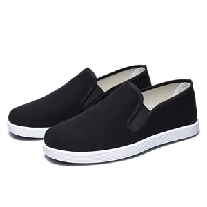 2024 Men's chunky Casual Cloth Shoes Comfortable and Breathable Casual Shoes Slip-On Cloth walking Shoes Wholesale