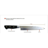 Japonais Traditionnel En Acier Damas VG-10 Sashimi Couteau de Cuisine Avec Manche En Bois