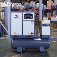 Compresseur d'air à vis industriel VERDES 500L 10bar 4 en 1 Compresseurs d'air à vis rotatifs avec réservoir de séchage pour atelier