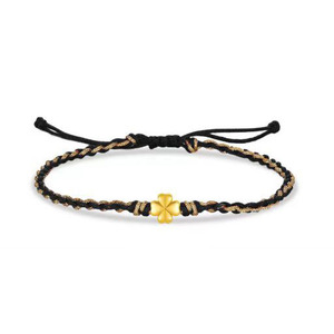 Vòng tay dệt thủ công tinh khiết Pixiu Vòng Tay Dây Đỏ Cỏ Ba Lá bốn lá - Product Image 3