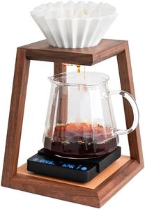 Verser sur la station de café Support de goutteur de café Station d'égouttement en bois Verser sur la cafetière Support de filtre - Product Image 6