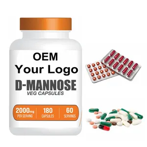 Oem nhãn hiệu riêng sức khỏe tự nhiên bổ sung d-mannose viên nang d-mannose máy tính bảng