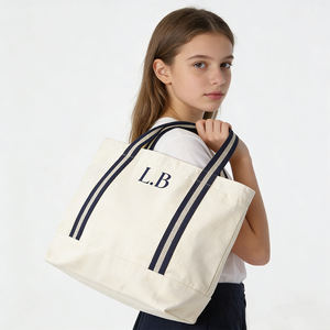 Bolsa de Mano Personalizable de Lona Suave, Gran Volumen, Colorida, Tipo Tote, para Playa o Compras - Product Image 2