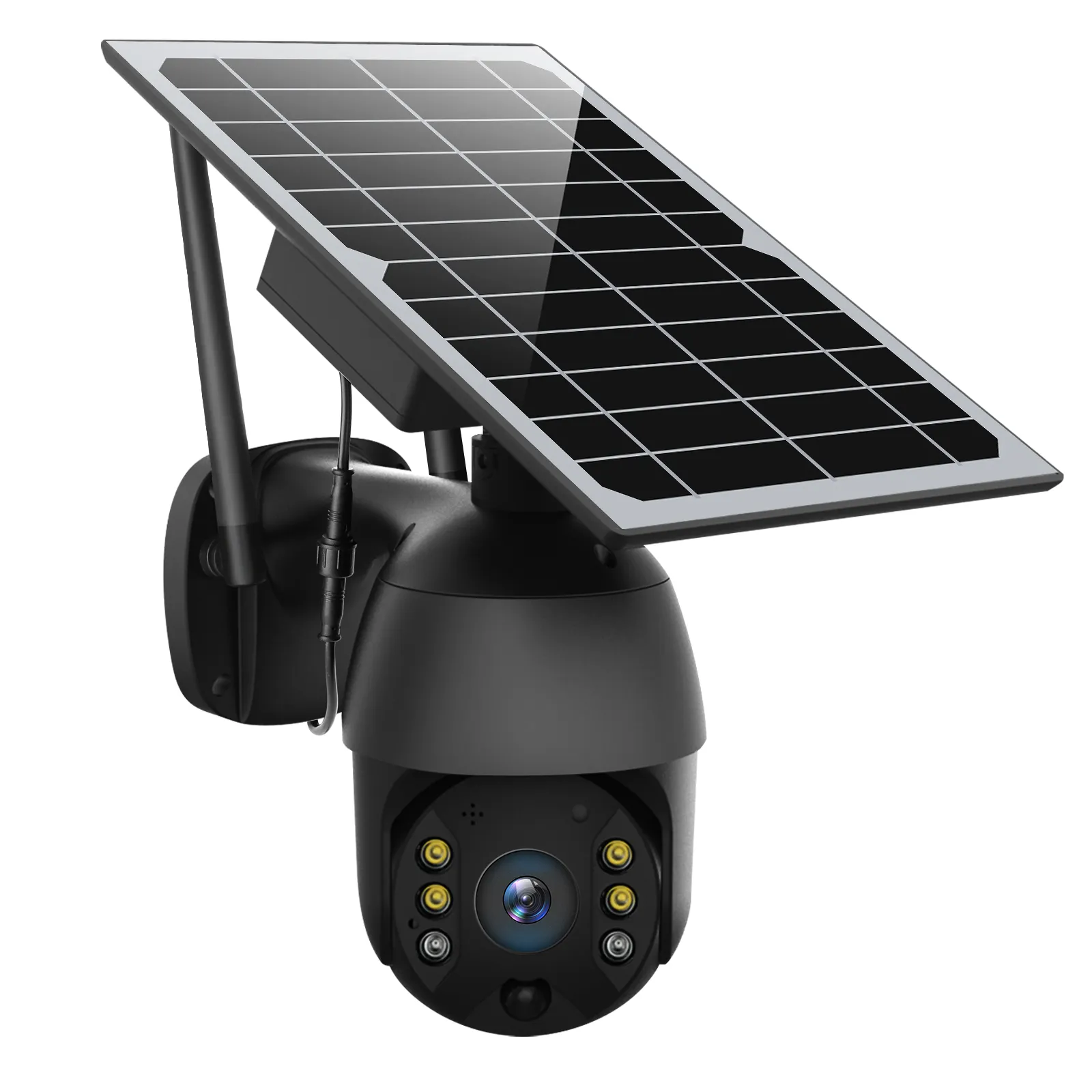 Waterproof Camera Enster Outdoor Security IP66 Waterproof 2mp Battery Power Tilt Panel 4G LTE Solar Camera