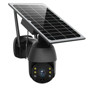 4g Security Camera Enster Outdoor Security IP66 Waterproof 2mp Battery Power Tilt Panel 4G LTE Solar Camera