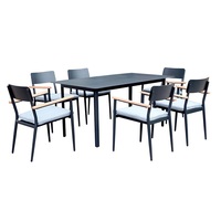 4pcs Chaise de salle à manger et 1pc Table à manger Meubles de patio Usine Restaurant Meubles de salle à manger de patio