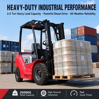 Chariot élévateur diesel de haute qualité de 2,5 tonnes pour le chargement et le déchargement de marchandises en entrepôt, opération de conteneurs, prix d'usine compétitif