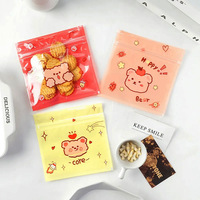 Sachet refermable à fermeture éclair en membrane composite, motif flocon de neige, pour bonbons, snacks, pâtisseries, petits emballages, motif croix