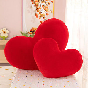 Coussin en peluche personnalisé en forme de cœur, rembourrage en coton PP, pour cadeau de Saint-Valentin, jouet en peluche, poupée en peluche - Product Image 3