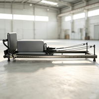 SVD-R21 Modèle Elite Reformer Pilates en aluminium à rail complet et base plate, avec 5 ressorts allemands et accessoires
