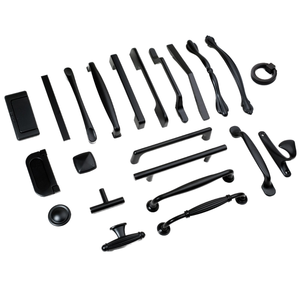 Hiện đại đơn giản phần cứng lỗ duy nhất hợp kim nhôm xử lý phong cách Mỹ màu đen xử lý cho cửa tủ và ngăn kéo cho tủ - Product Image 1