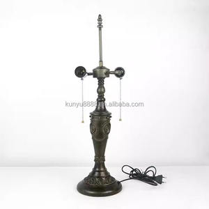 Lampe de bureau rétro Lovely Guy 16 pouces, base en résine, couleur café laiton, 110-240V, support d'ampoule E27, abat-jour en verre, pour la maison - Product Image 2