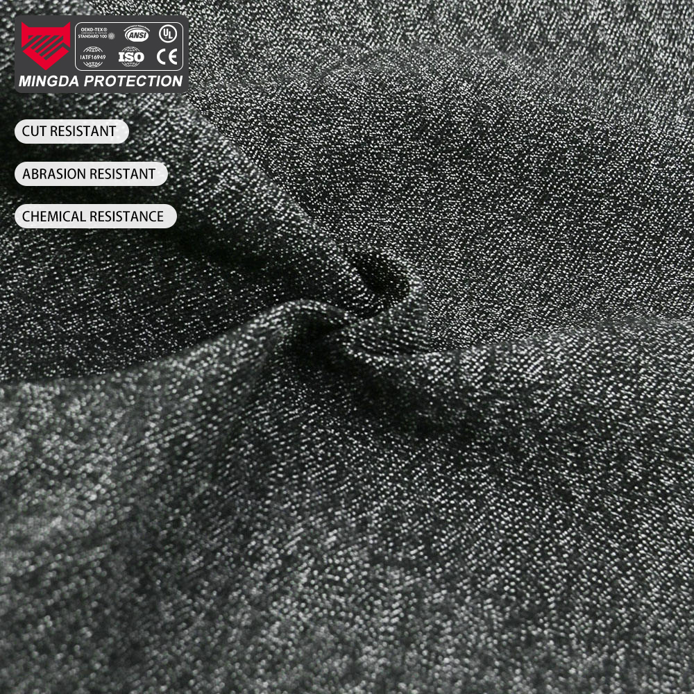 EN388 Level 4 Industrial Fabric 300gsm HPPE+Fiberglass+Polyester Fabric Cut-Resistant Anti-Slash for PPE Clothing