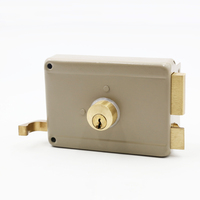 Cerradura de Puerta Principal Moderna 111A al por Mayor, Cerradura de Llanta de Latón Macizo con Cilindro, Juego Completo para Puerta de Seguridad