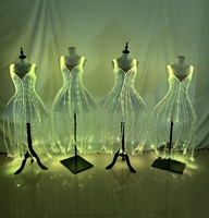 Robe de tutu de ballet optique unisexe, style classique, tenue de performance de danse de salon pour adulte, avec fonction lumineuse, pour compétition scénique, en polyester
