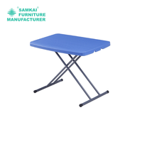 Table pliante en plastique réglable en hauteur SK-ZDZ-H003-Table à manger de café et de jardin de vente chaude