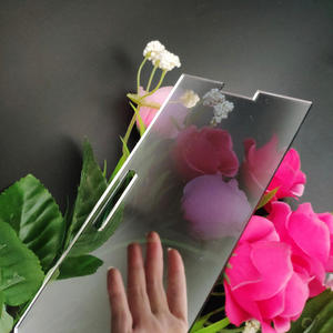 TOPTREND Semi-transparent Two Way <b>Acrylic</b> Mirror-1.8mm Silver Half Reflective Panels Smart Mirror Decor Customizable Size - Product Image 1